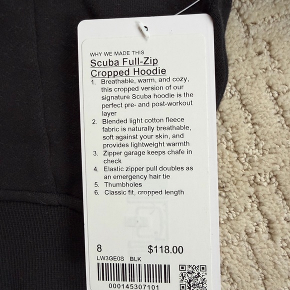 Lululemon Athletica Black Scuba Full-Zip Hoodie - Picture 2 of 4